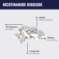 Serving illustration showing 4 capsules per 1000mg serving.