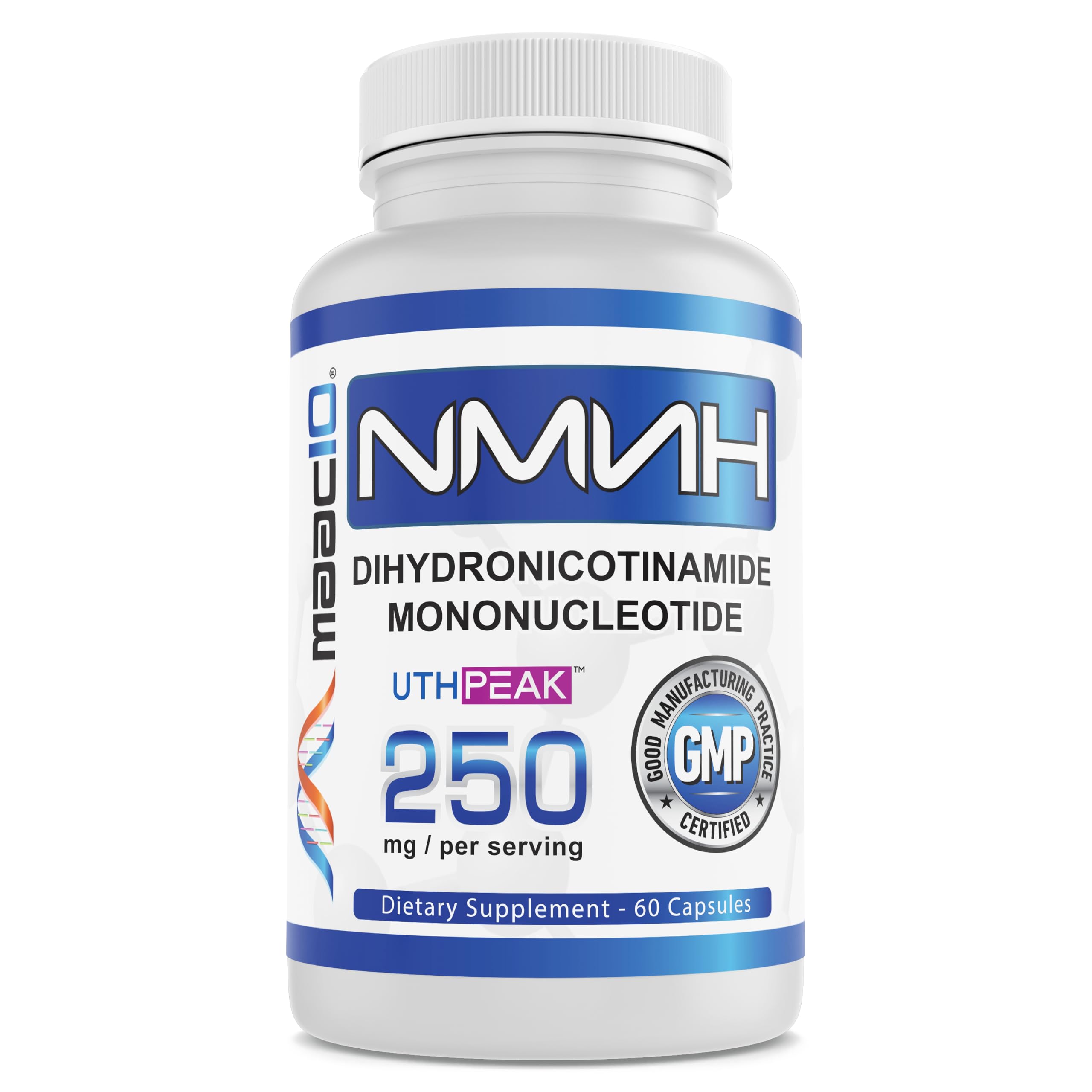 MAAC10 NMNH bottle front shows branding and a 30-day supply for ongoing wellness.