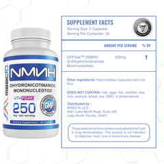 MAAC10 NMNH foil pouch with dosage details for easy daily use.