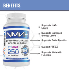 MAAC10 NMNH ingredient list highlights NMNH source and purity.