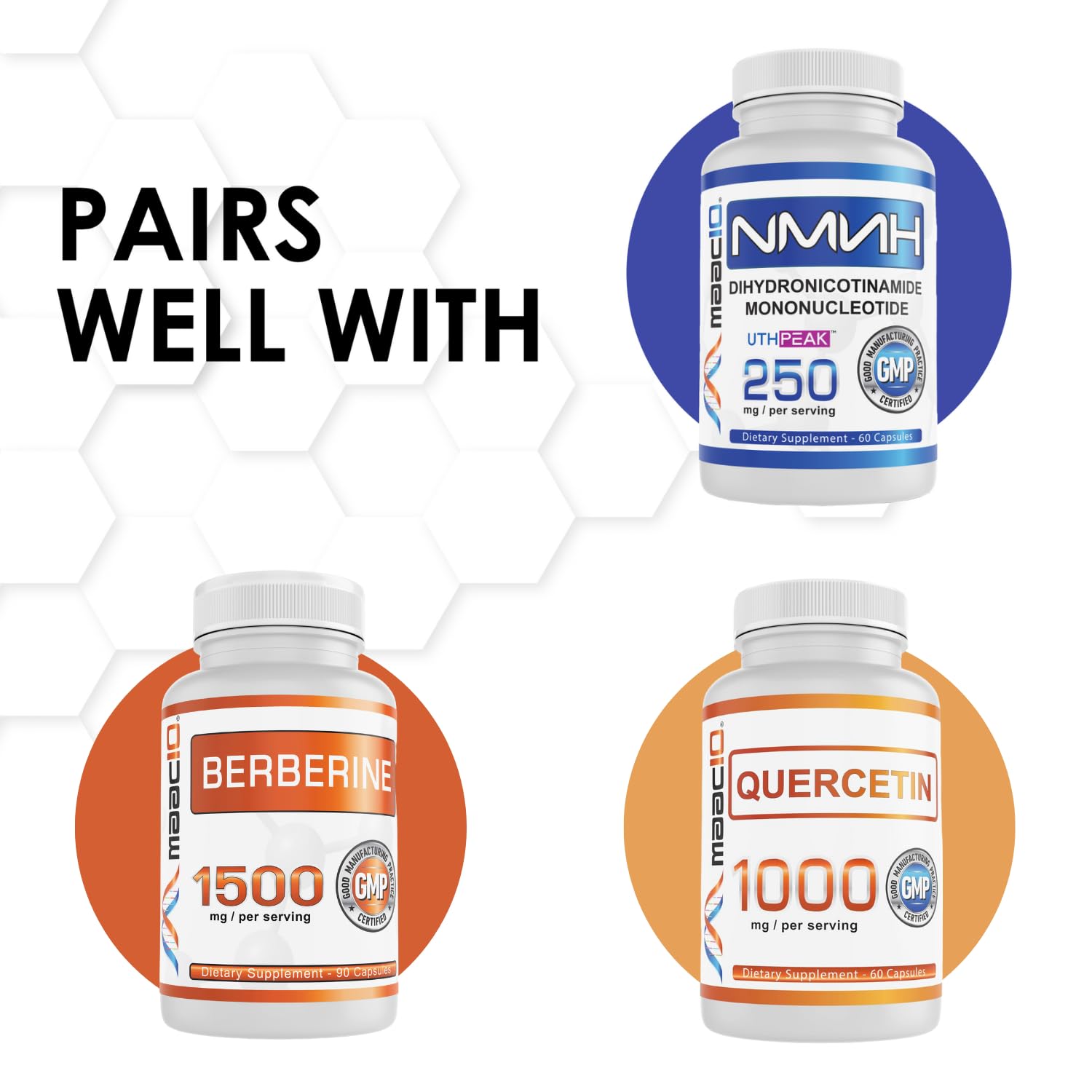 MAAC10 nutrition facts panel shows 500mg resveratrol per serving.