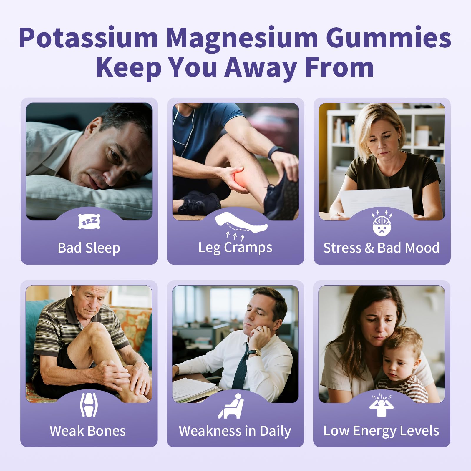 MABEFY potassium magnesium gummies ingredients label featuring CoQ10 and B vitamins