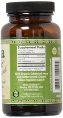 Maca Magic Organic capsules close-up highlighting texture and quality.