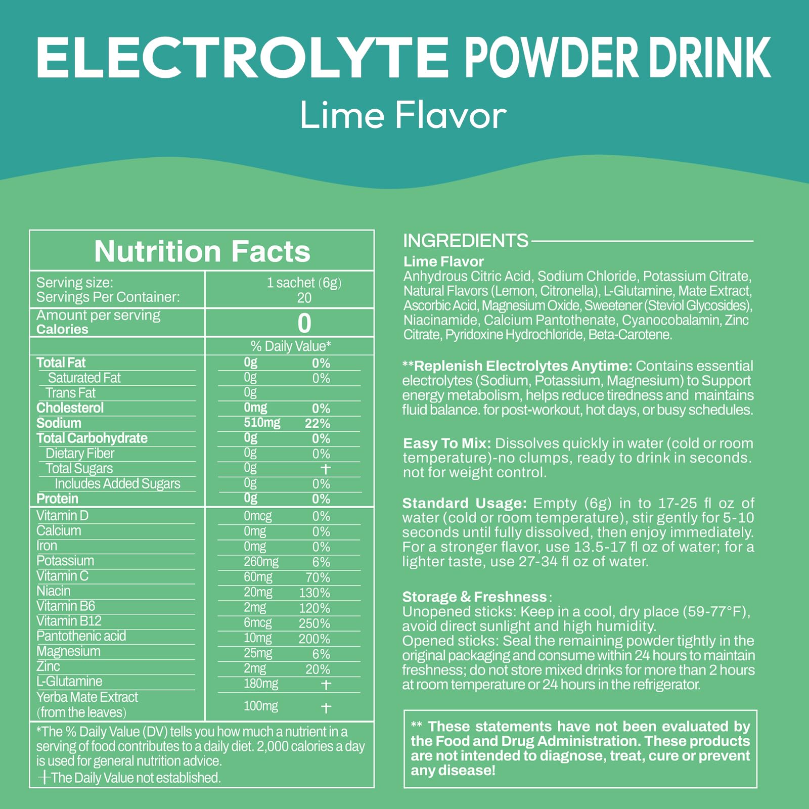 Macmony electrolyte powder lime packets open showing individual servings