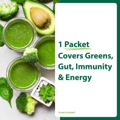 MacroLife Macro Greens glass with antioxidant-rich smoothie routine.