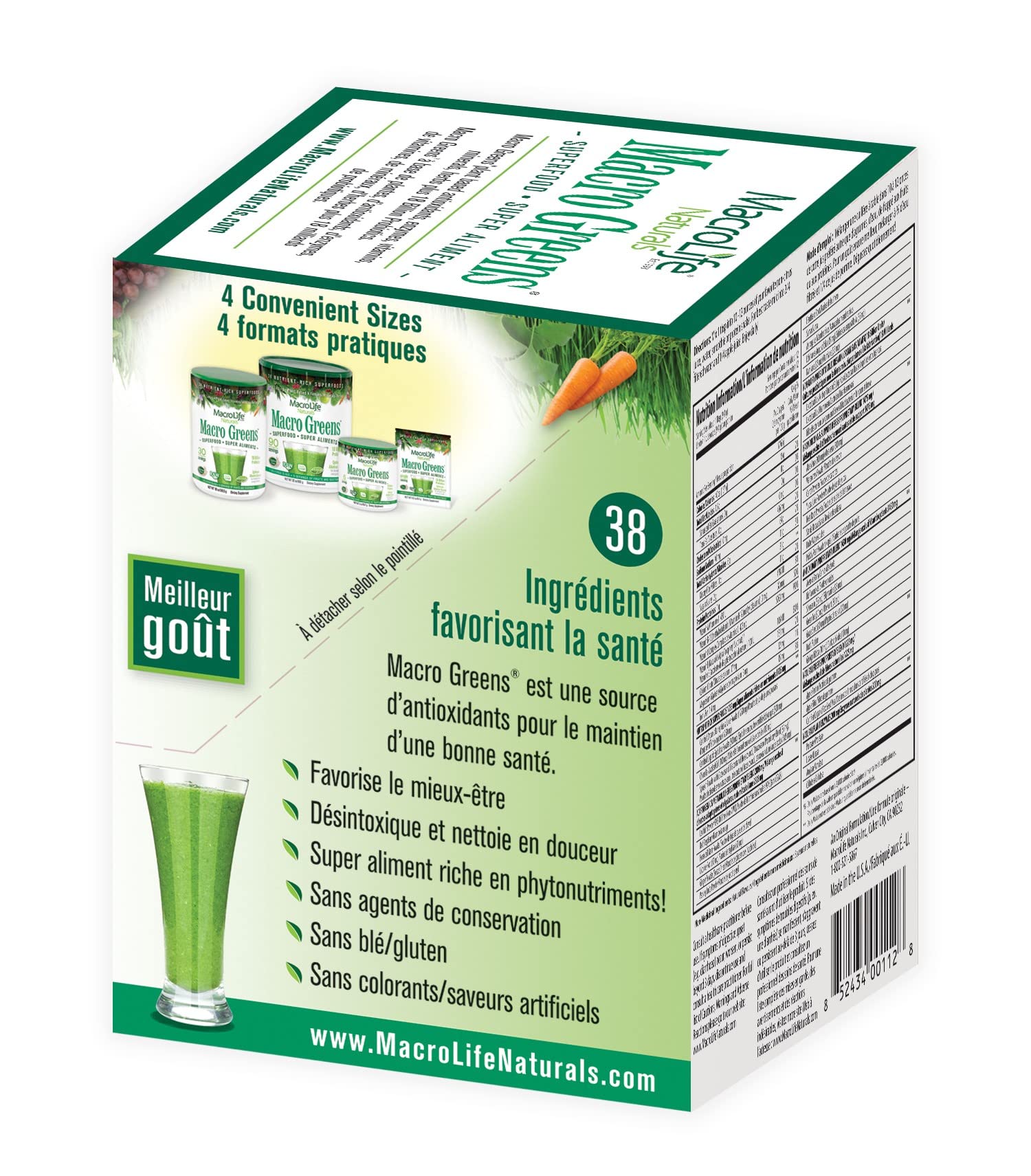 MacroLife Macro Greens travel-packets ideal for gym or commute.