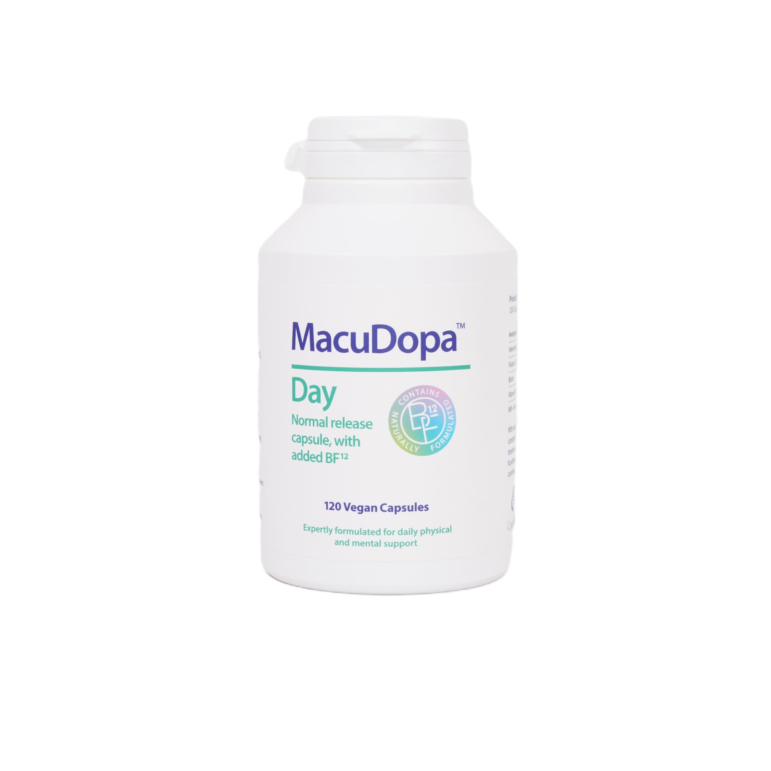 MacuDopa Day 700mg capsules bottle for daily support and easy intake.