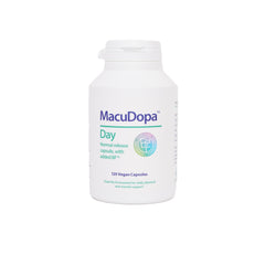MacuDopa Day 700mg capsules bottle for daily support and easy intake.