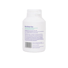 MacuDopa Day label detail highlights standardised Levodopa content.