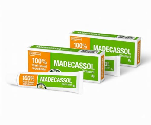 Madecassol Care Ointment 8g tube for skin recovery and gentle wound care.