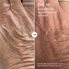MAËLYS B-GLOSSY arm texture with smoothing benefits.
