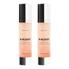 MAËLYS B-GLOSSY serum bottle close-up showing hydration-focused texture.