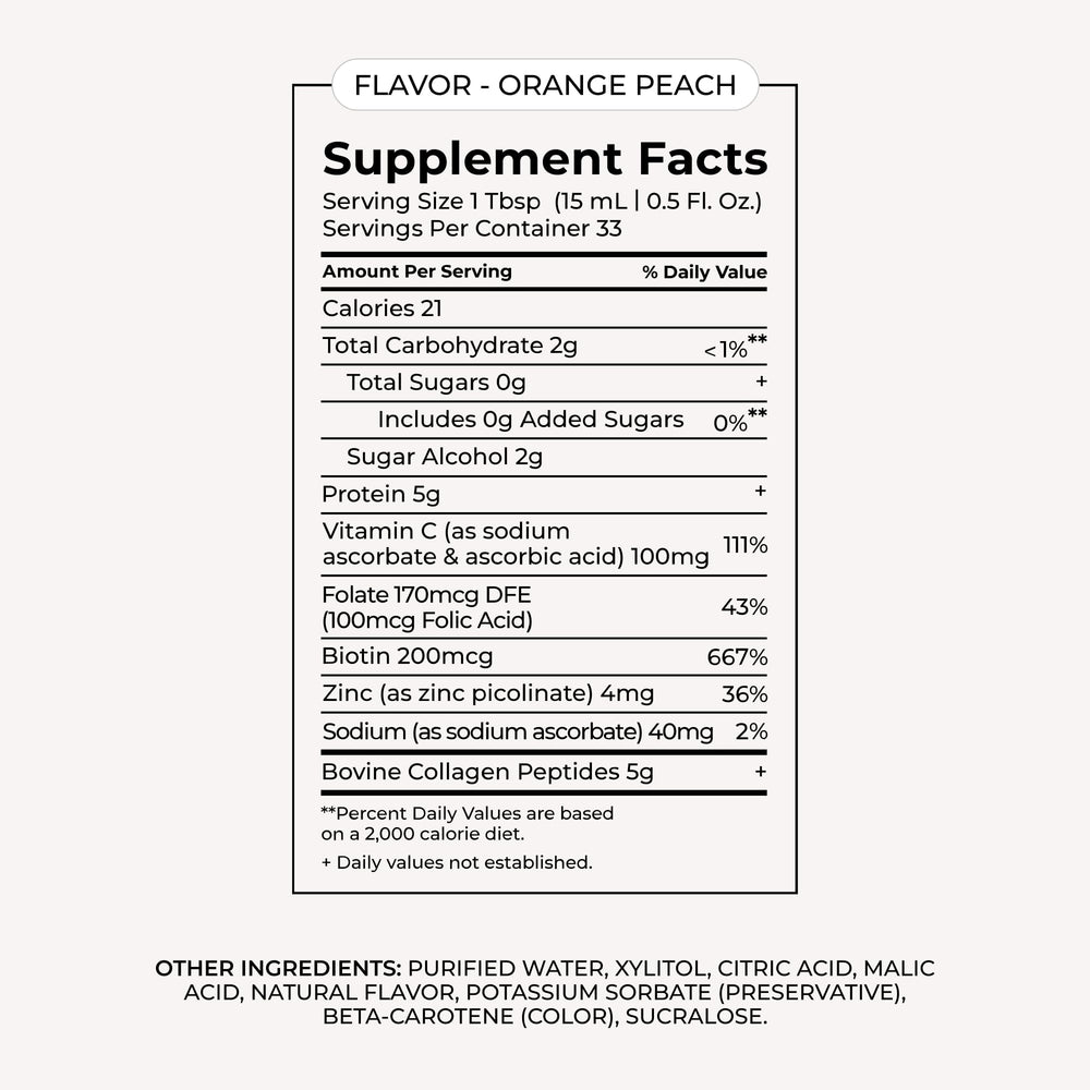 MAËLYS Collagen bottle back label with dosage and information.