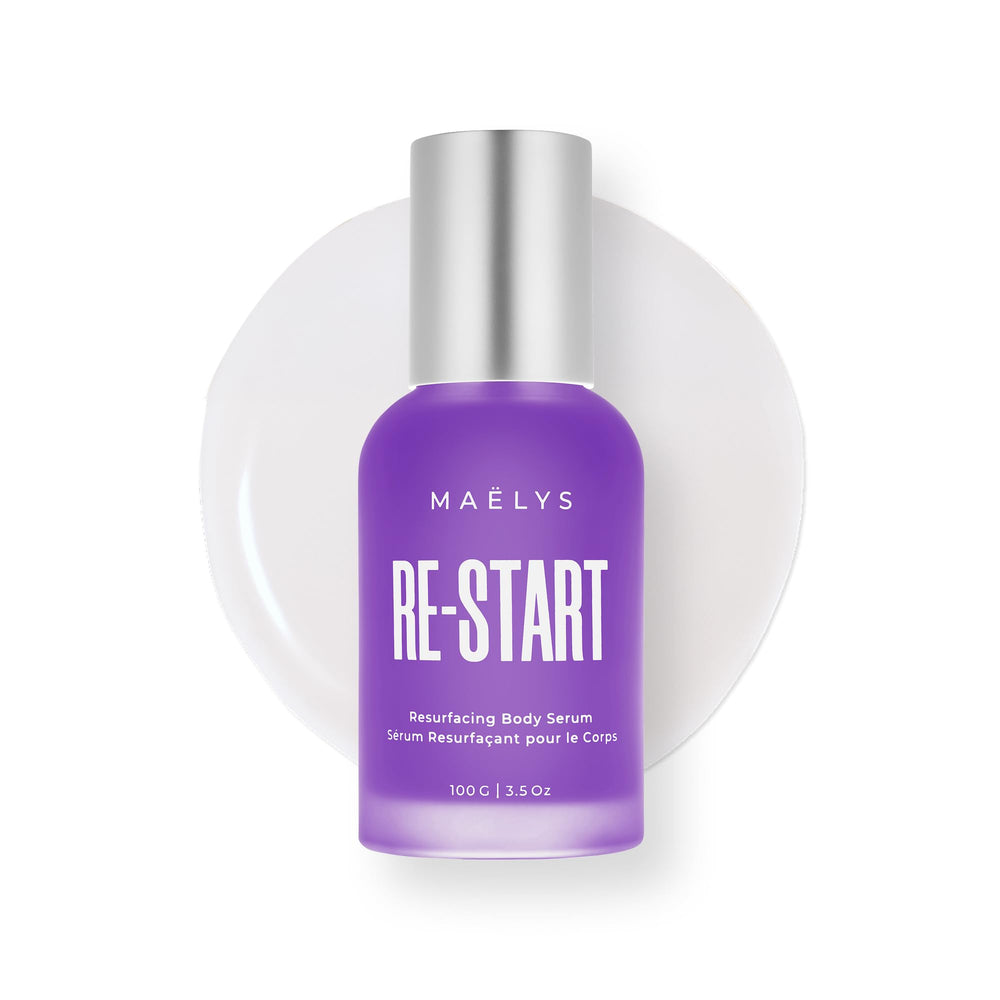 MAËLYS RE-START bottle close-up for smoother skin