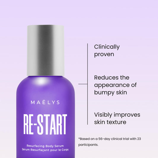 MAËLYS RE-START texture swatch shows refined skin texture after use