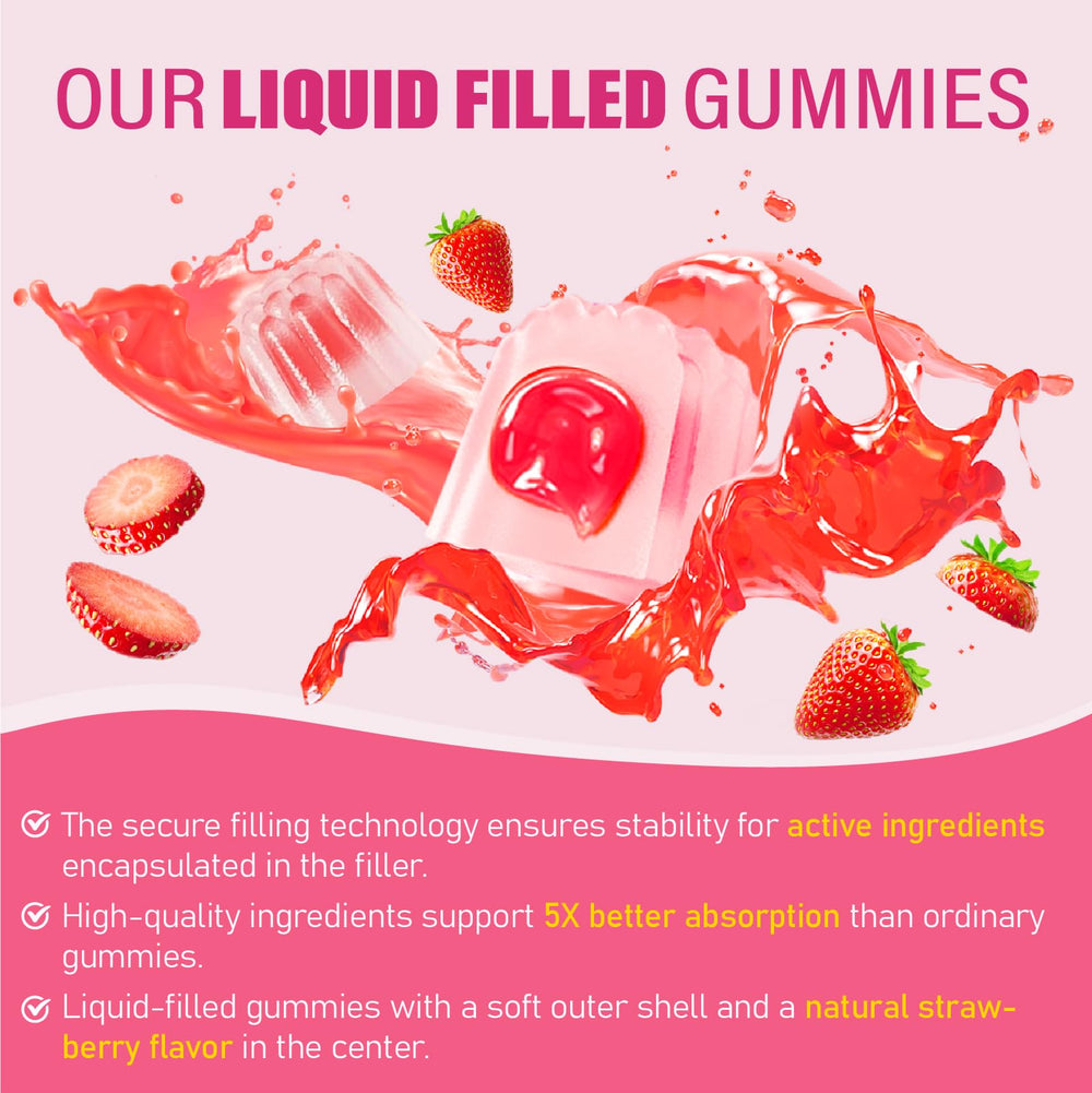 Maennyliy gummies beside glass of water for easy daily use
