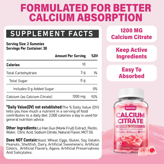 Maennyliy Calcium Citrate Gummies close-up liquid core showing enhanced absorption