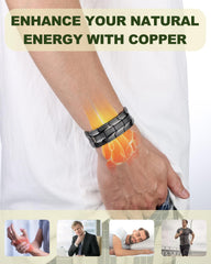 MagEnergy adjustable 9-inch bracelet with included sizing tool for a secure fit.