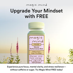 Magic Mind eco-packaging highlights vegan, keto-friendly formula.