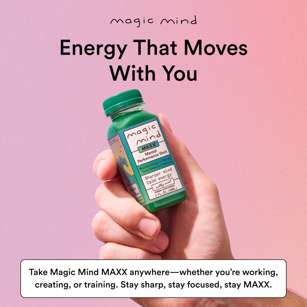 Magic Mind MAXX Energy Shot pack-collection implies convenient multi-pack.
