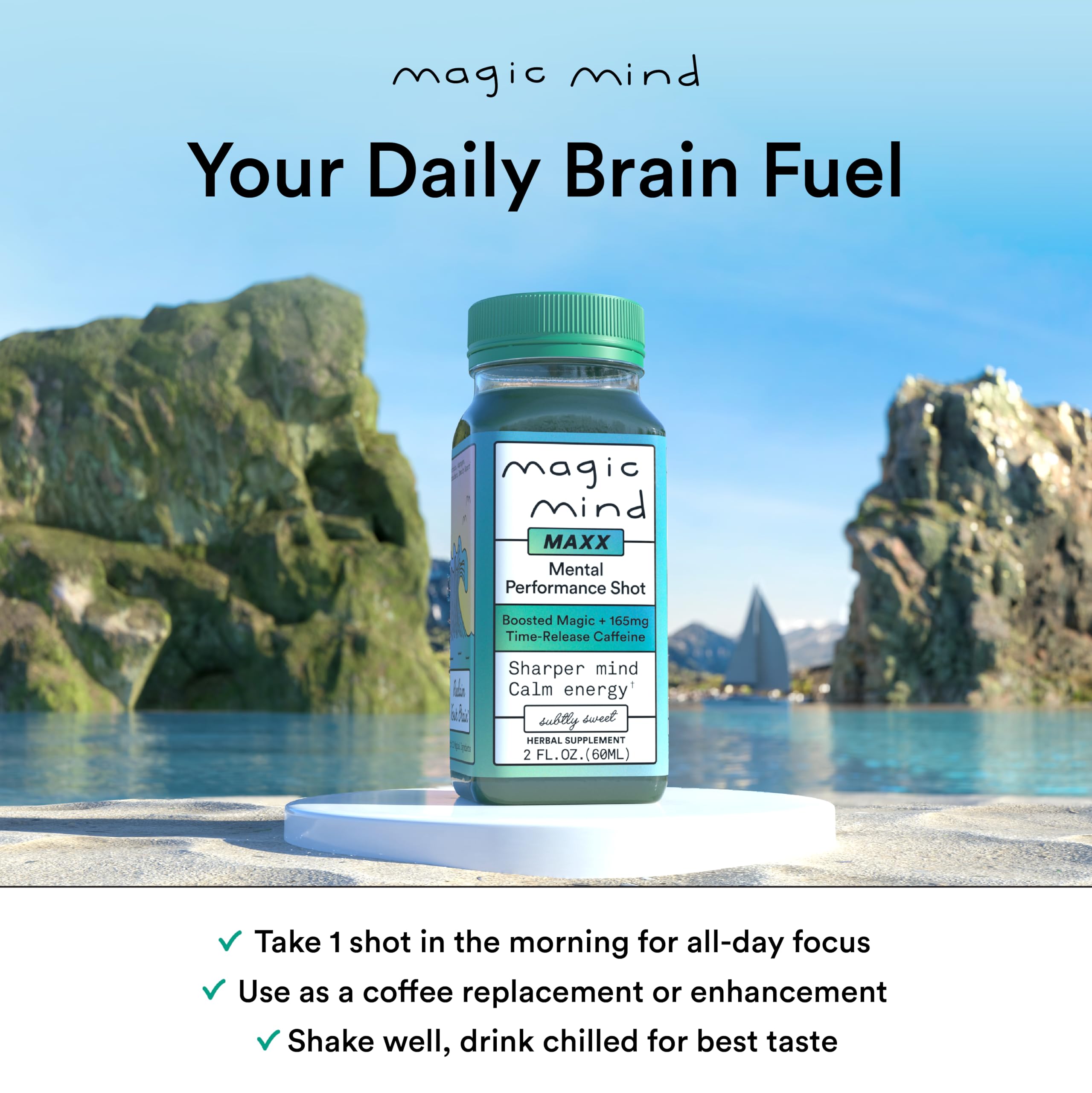 Magic Mind MAXX ingredients shown with mushrooms and adaptogens for clarity.