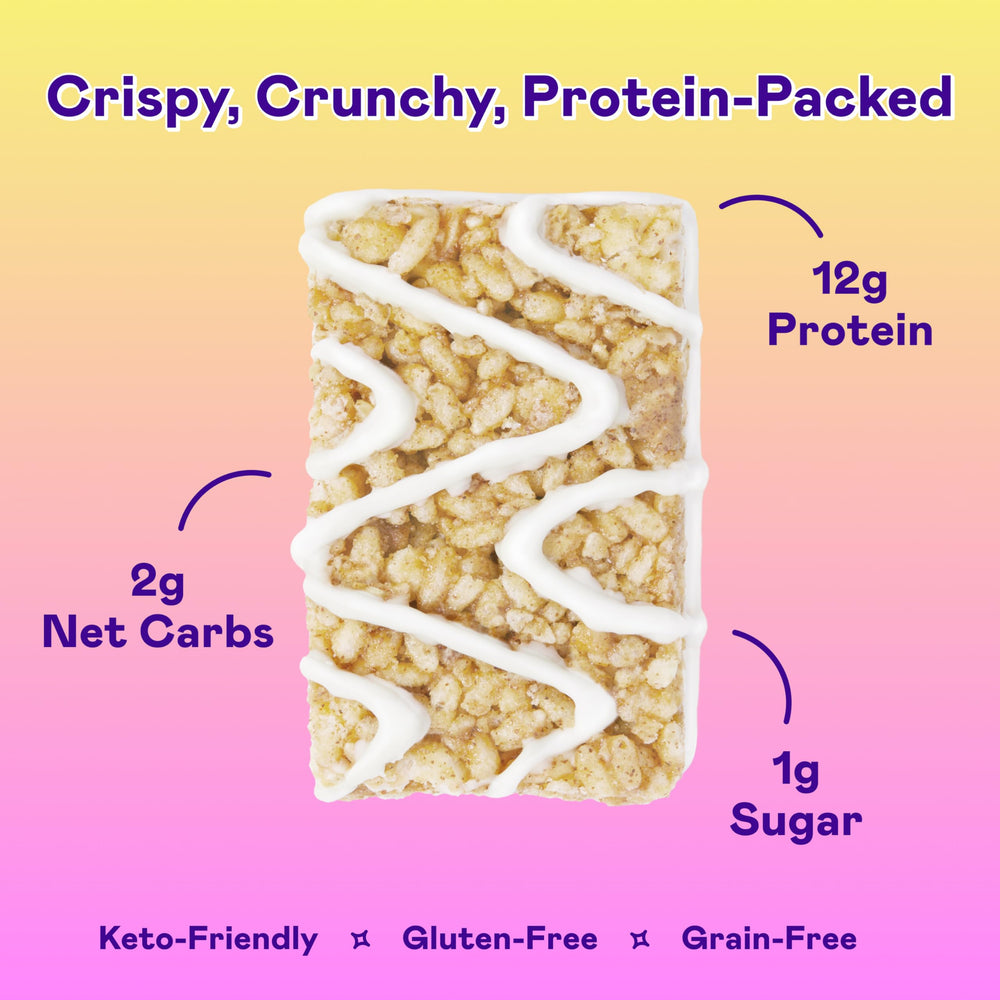 Closeup of Magic Spoon Treats bar crunch and marshmallow texture.