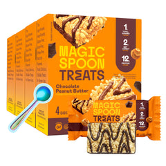 Magic Spoon Treats chocolate peanut butter bars pack highlighting protein-rich snack option