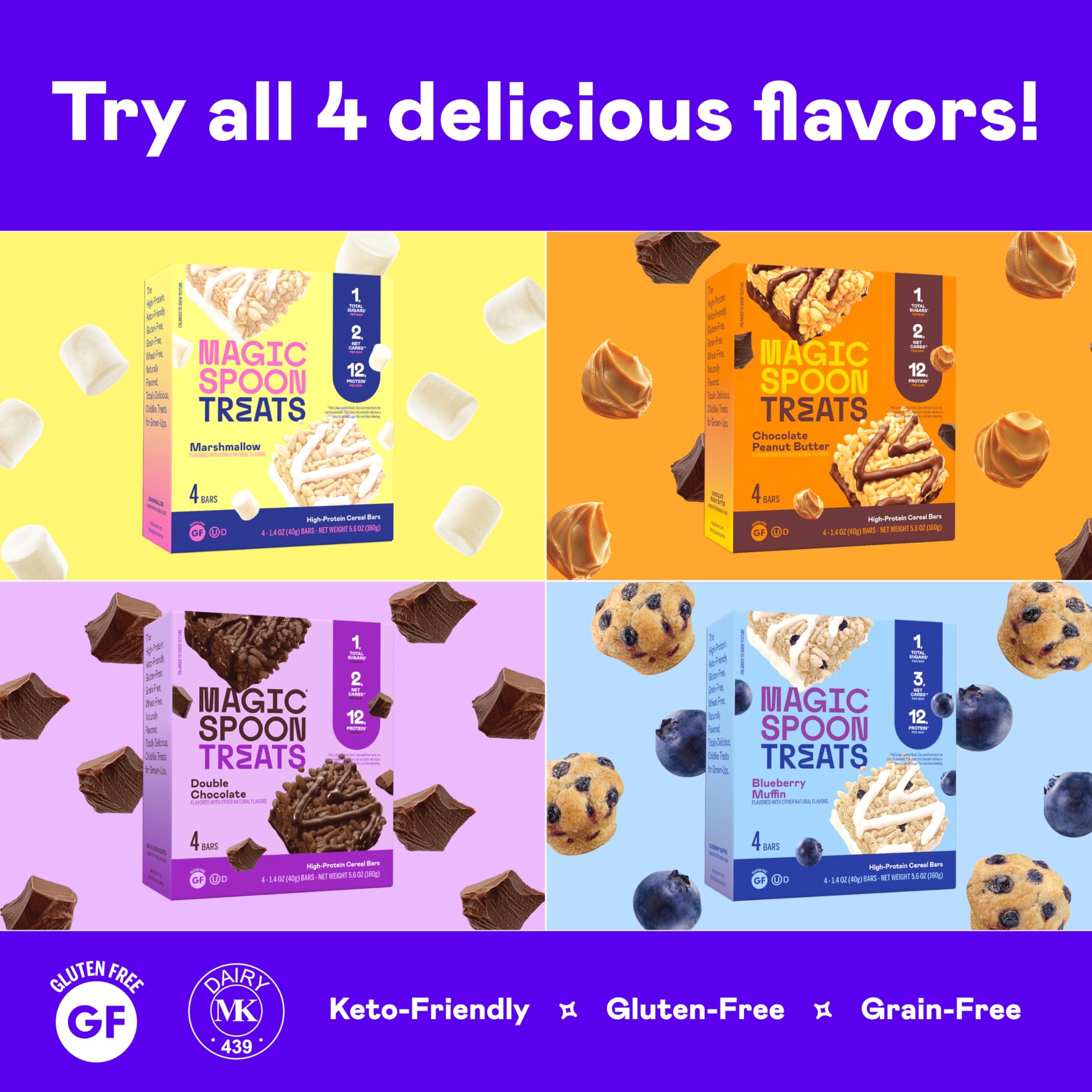 Magic Spoon bars on a kitchen table illustrate keto-friendly snack choices