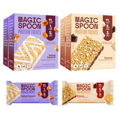 Magic Spoon Treats salted caramel bar pack offers high protein for on-the-go fueling.