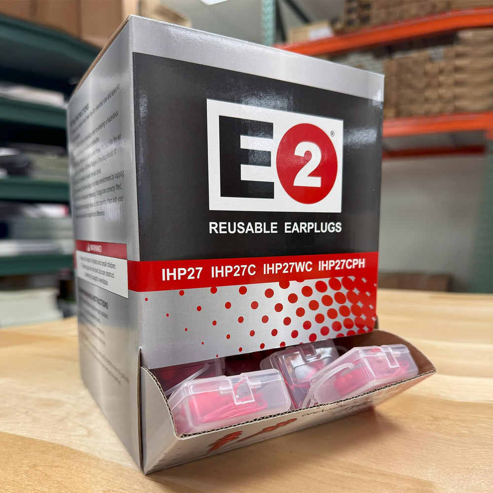 MAGID E2 earplugs red with multi-flange design ensures a secure seal.
