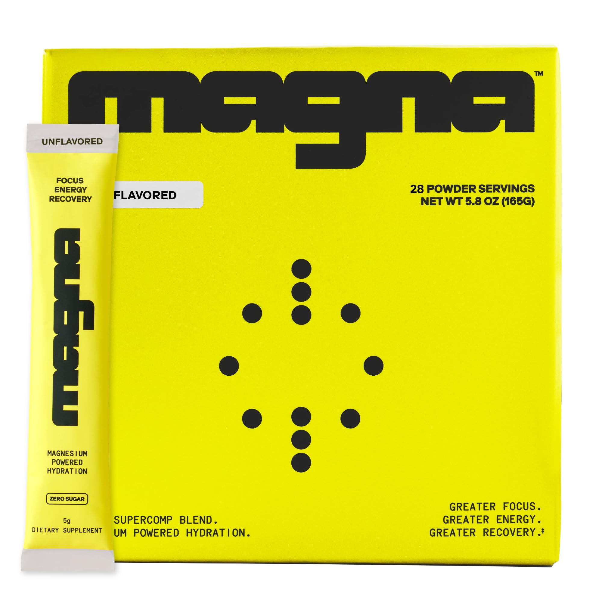 Magna electrolytes powder bottle highlighting hydration support for daily activity