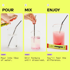 Magna Electrolytes powder includes vitamins D, B6, B12 for daily support.