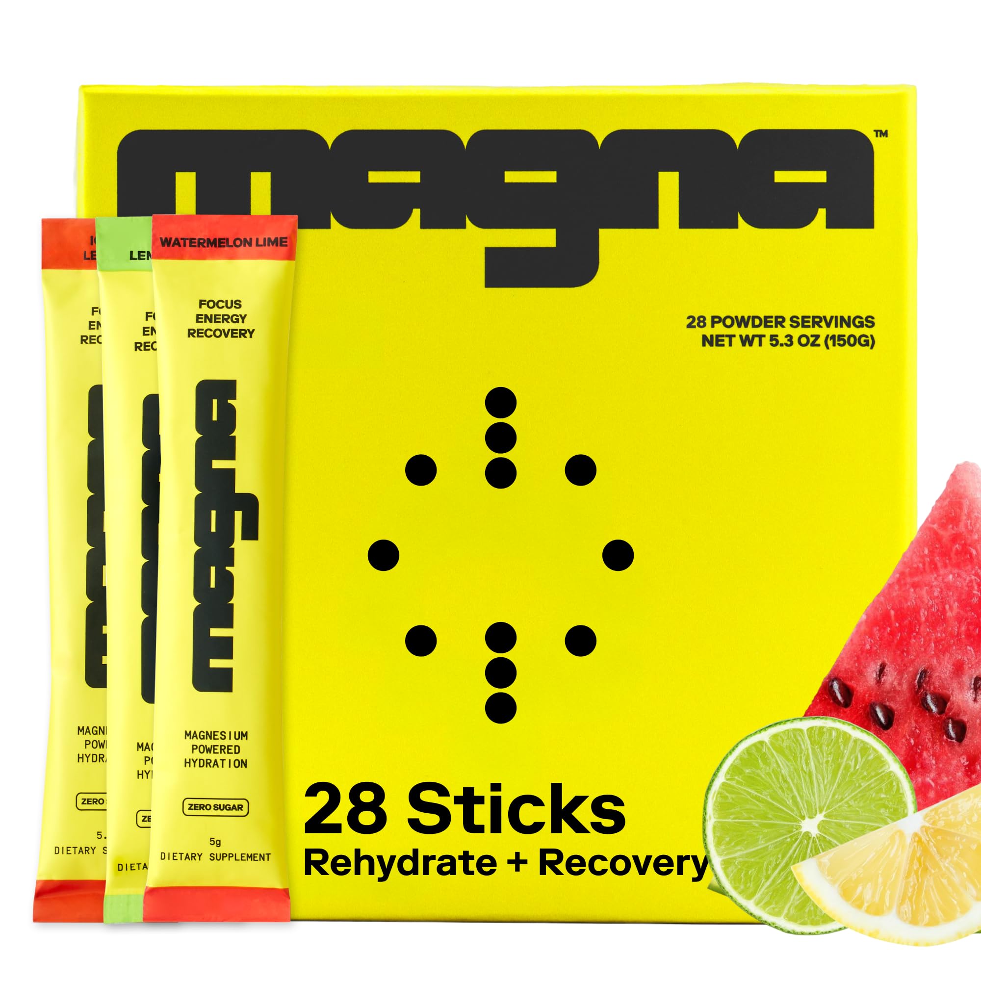 Magna Electrolytes Watermelon Lime powder dissolving in water for refreshing hydration.