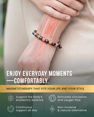 MagnetRX Adjustable Bracelet showing secure fit for various wrist sizes.