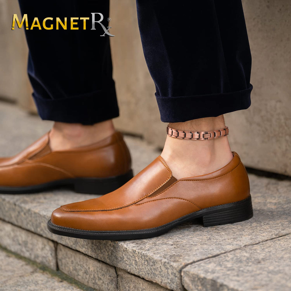 MagnetRX copper anklet for men features 48 magnets for consistent magnetic exposure