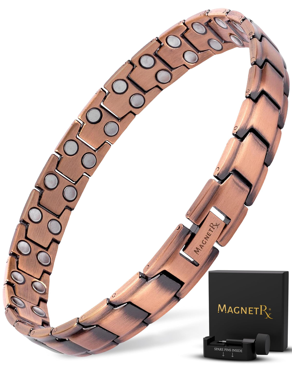 MagnetRX Copper Anklet for Men with ultra strength magnets for everyday wear