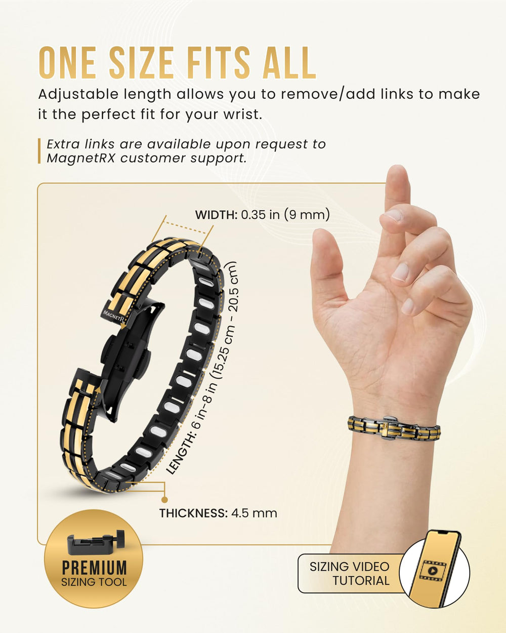 MagnetRX EllipseMAX gift box presented with sizing tool for a thoughtful present.