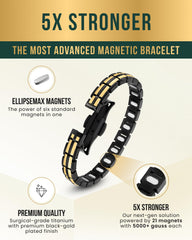 MagnetRX EllipseMAX titanium construction shown as lightweight and tarnish-resistant.