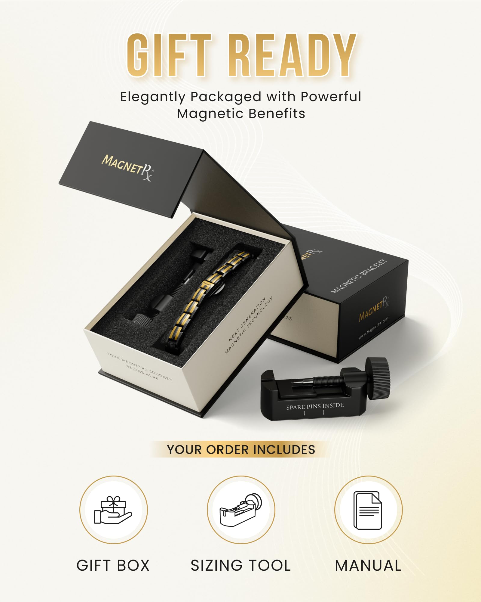 MagnetRX EllipseMAX on wrist; trusted by 500,000+ customers.