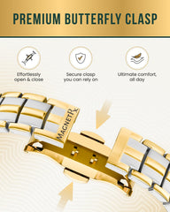 Durable titanium EllipseMAX bracelet resists tarnish for long-lasting wear.