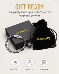 Men's Armory-inspired MagnetRX hematite bracelet with rugged yet refined details.