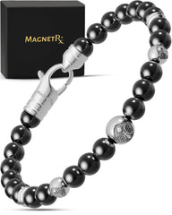 MagnetRX hematite bracelet with ultra-strength beads for daily wear and bold style.