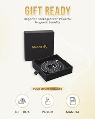 MagnetRX hematite necklace 6mm round beads deliver bold texture and everyday wear versatility.