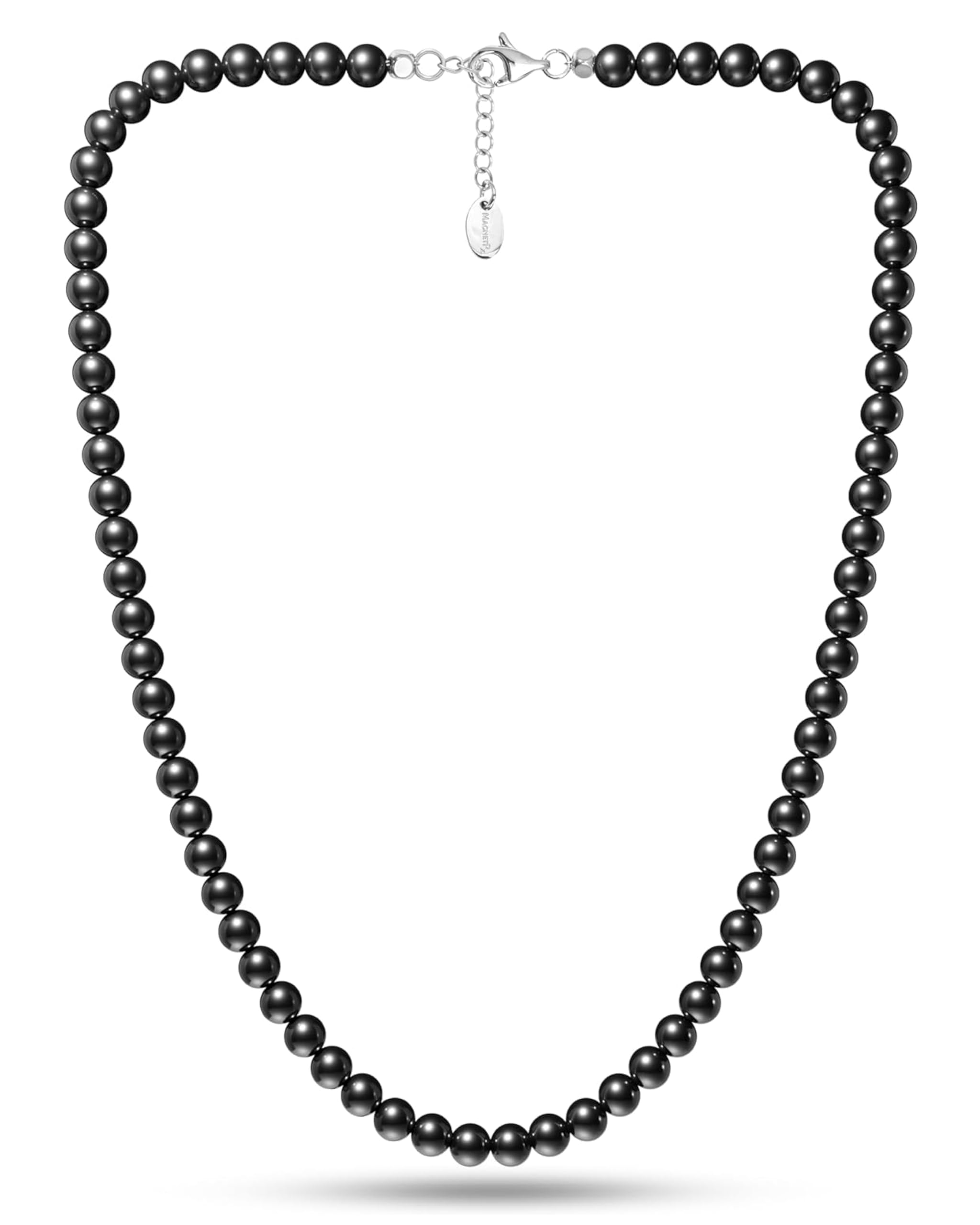MagnetRX hematite necklace ultra-strength beads for stylish confidence and grounding on daily wear.