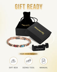MagnetRX packaging includes a sizing tool to simplify fitting and gifting.