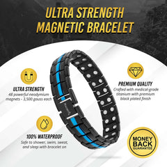 Close-up of MagnetRX titanium material, hypoallergenic surface and premium finish.