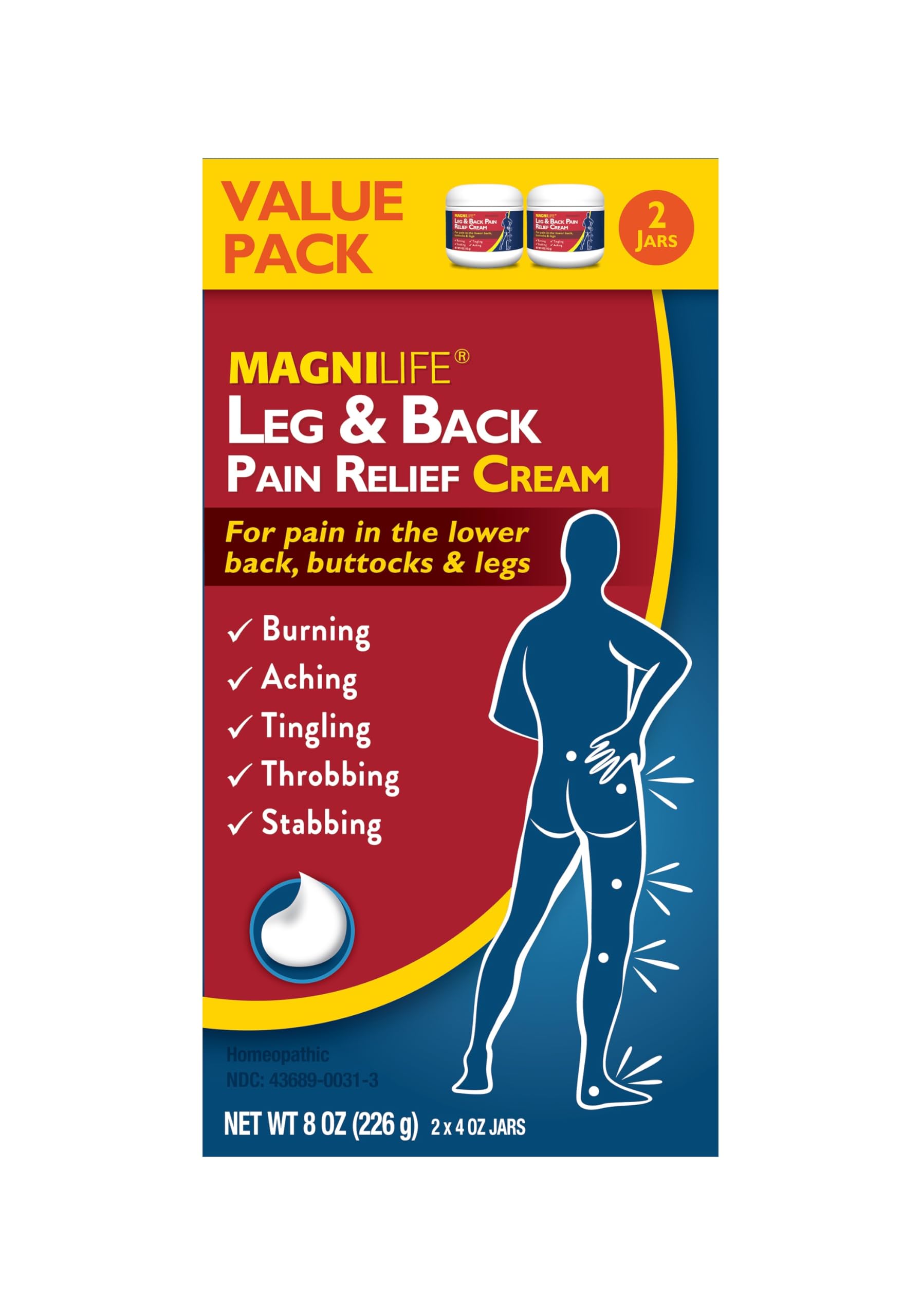 MagniLife two-pack box front highlights value and daily support option.