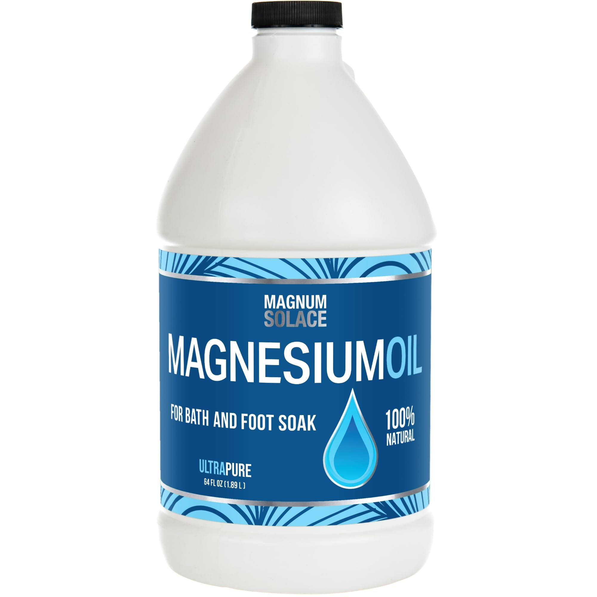 Magnum Solace Pure Magnesium Oil bulk 64oz bottle ready for refills and long-term use