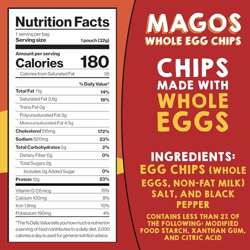 Magos Egg Chips crisp pita texture close-up, ideal for dipping with spreads.