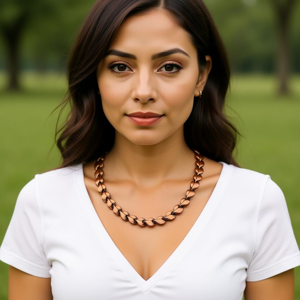 MagSølv lightweight copper necklace close-up conveys all-day comfort